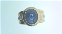 Anello Sommer Donna B&B in Oro giallo Zaffiro ZAF CABOCHON DIA CT 0.06 VS/G - ZAF CABOCHON DIA CT 0.06 VS/G
